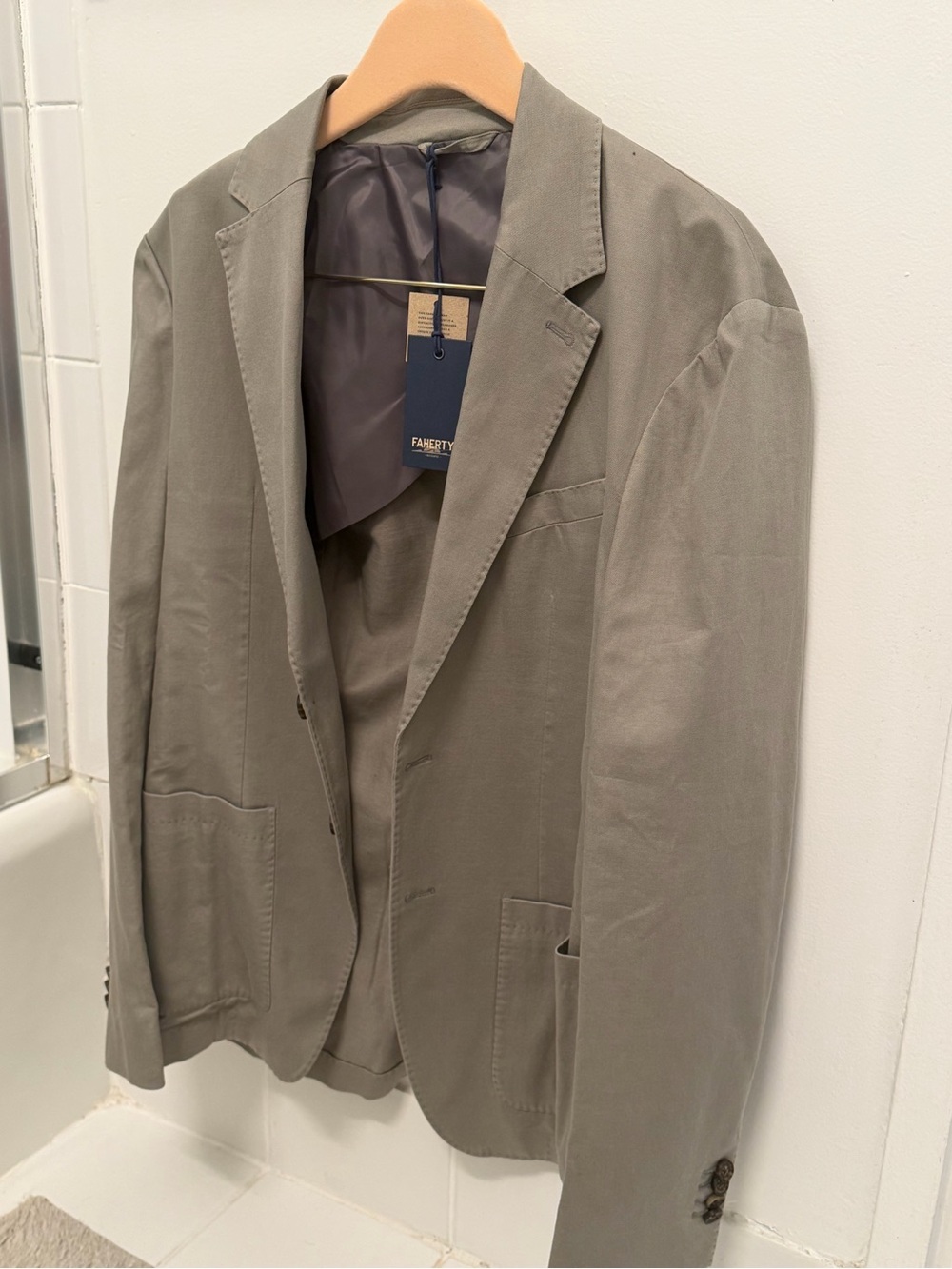 Faherty Reserve Men's Fossil sport Blazer size medium NWT
